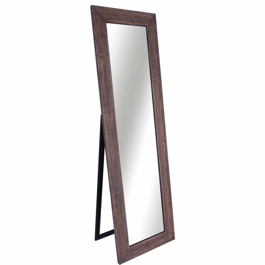 Mirrors * | 22X72 Barnwood Cheval Floor Mirror Top Sell