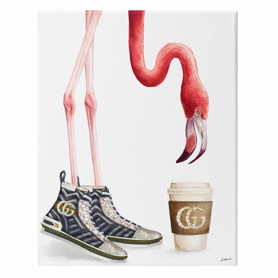 Wall Art * | 12X16 Flamingo Canvas Wall Art Clearance