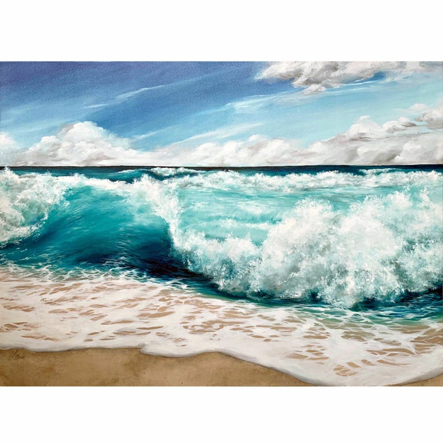 Wall Art * | Playing In The Surf Canvas Wall Art, 48 36 Discounts Online