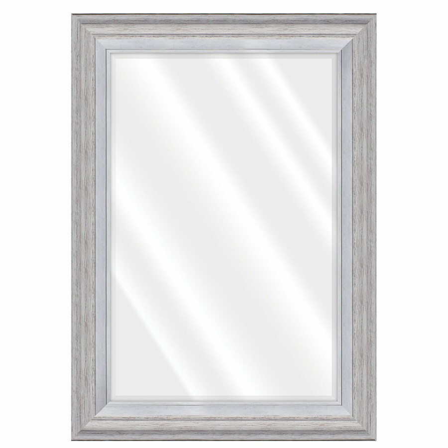 Mirrors * | 31 43 Janice White & Silver Grey Mirror New Arrivals