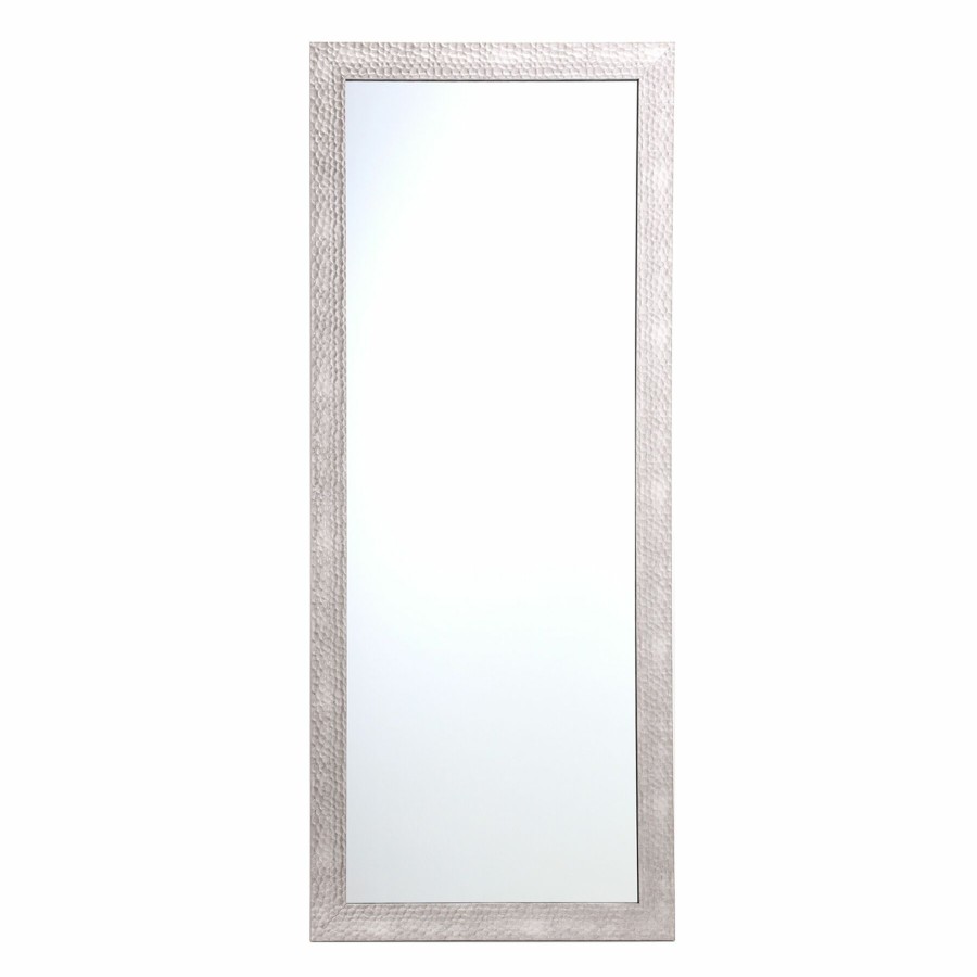 Mirrors * | 24X58 Hammered Silver Leaner Mirror Sells Cheap