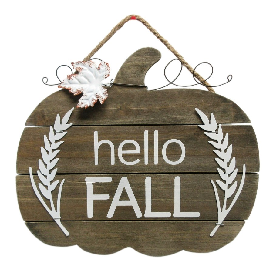 Wall Art * | Honeybloom Hello Fall Pumpkin Wall Decor, 10 New Models