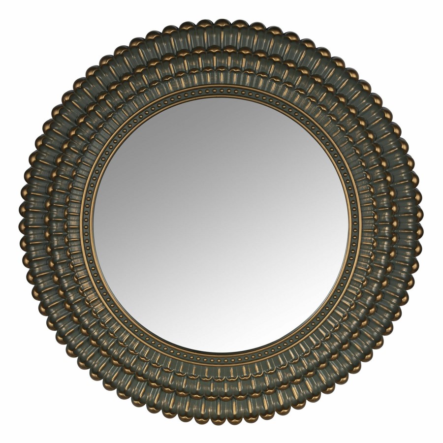 Mirrors * | 22In. Grey With Gold Mirror Clearance