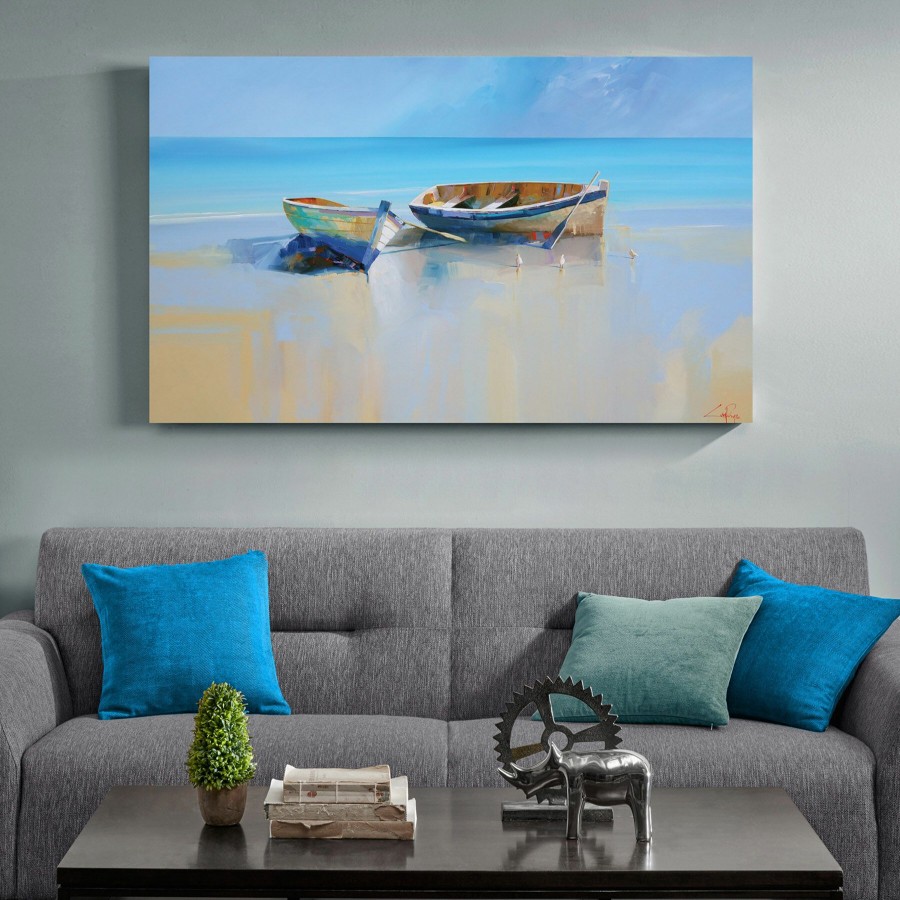 Wall Art * | Afternoon Gulls Canvas Wall Art, 60 36 Sale Merchandise