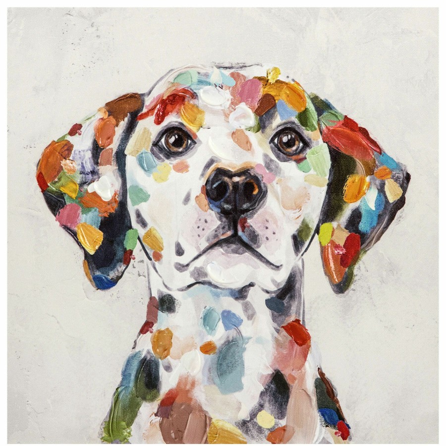 Wall Art * | Rainbow Dog Portrait Canvas Wall Art, 12 New Models