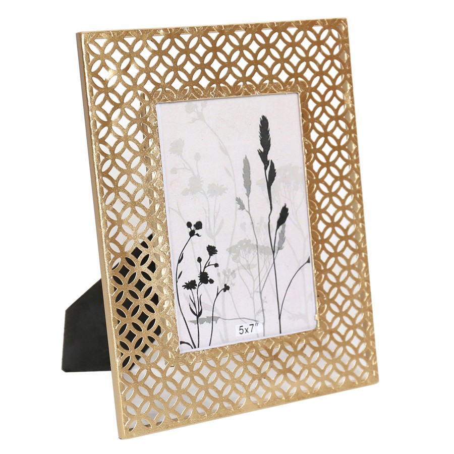 Frames * | Grace Mitchell Geometric Metal Photo Frame, 5 7 Clearance