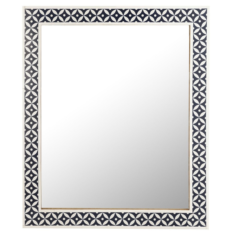 Mirrors * | Blue Inlay Wall Mirror, 30 36 Discounts