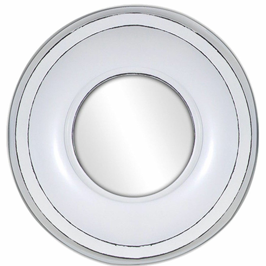 Mirrors * | 10In. Whitewash Circle Mirrors 3-Piece Set Nice Style