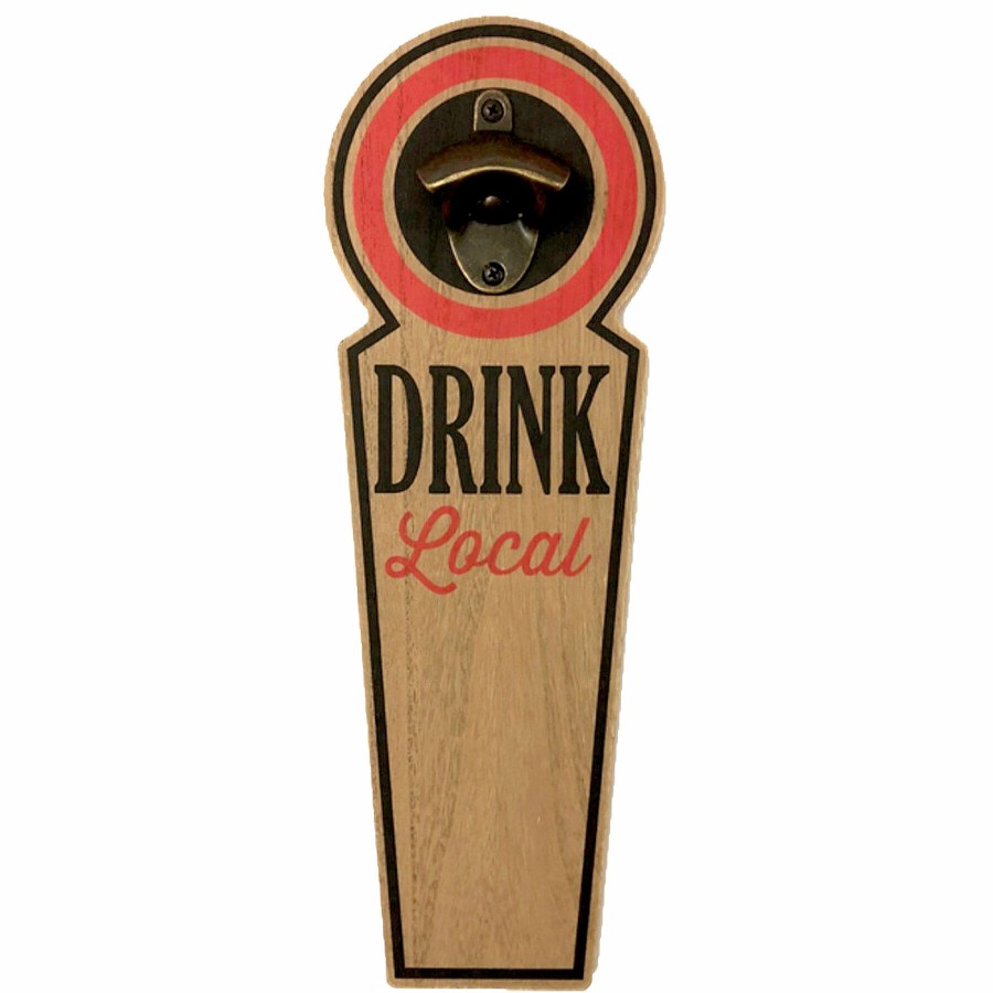 Wall Art * | 5X15 Drink Local Wall Mount Bottle Opener 100% Guarantee