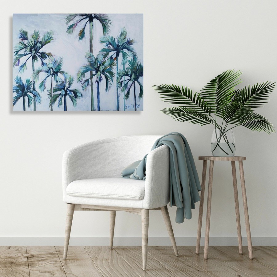 Wall Art * | Palms After Sunset Embellished Canvas Wall Art, 28 22 Fascinating Model