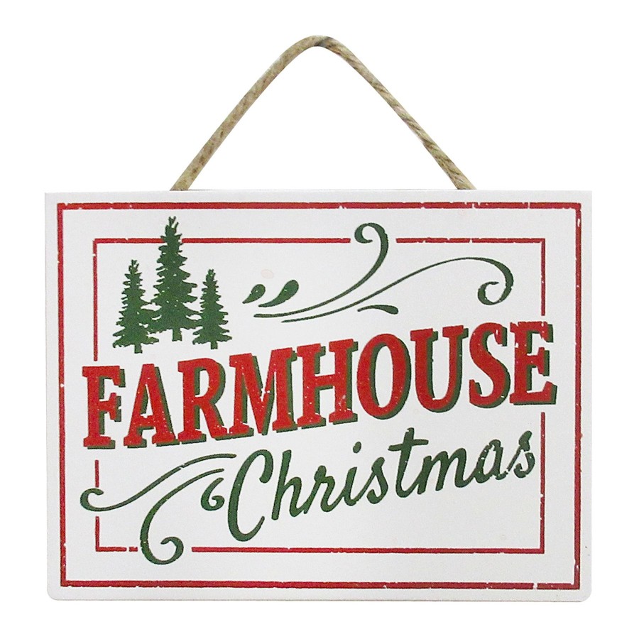 Wall Art * | Farmhouse Christmas Wall Sign, 5.9 4.5 Sale Merchandise