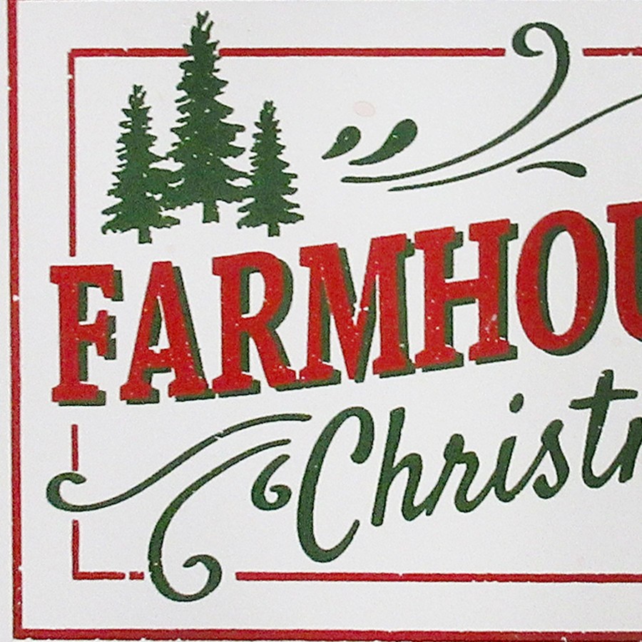 Wall Art * | Farmhouse Christmas Wall Sign, 5.9 4.5 Sale Merchandise