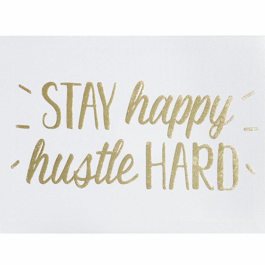 Wall Art * | Stay Happy Hustle Hard Canvas Wall Art, 16 12 Shoping Model