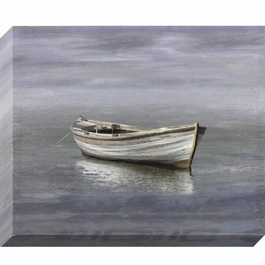 Wall Art * | When Boats Rest Textured Canvas Wall Art, 16 20 Cheaper