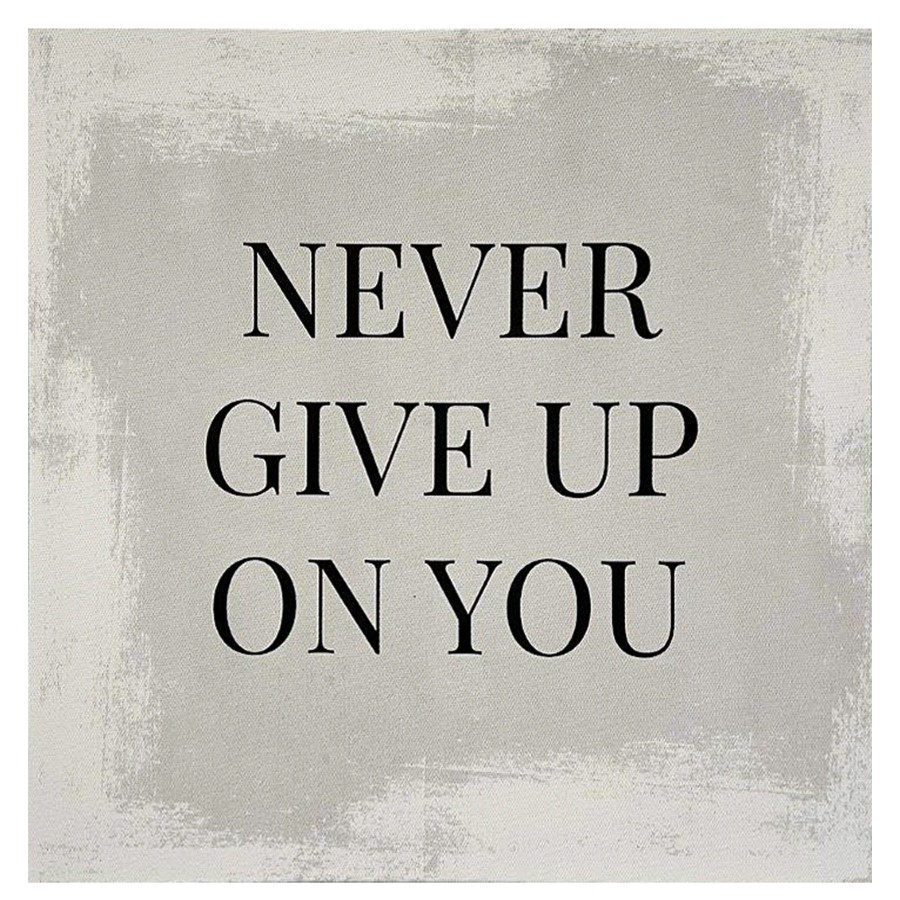 Wall Art * | Laila Ali Never Give Up On You Canvas Wall Art, 12 Hot Sale