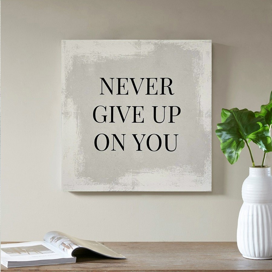 Wall Art * | Laila Ali Never Give Up On You Canvas Wall Art, 12 Hot Sale