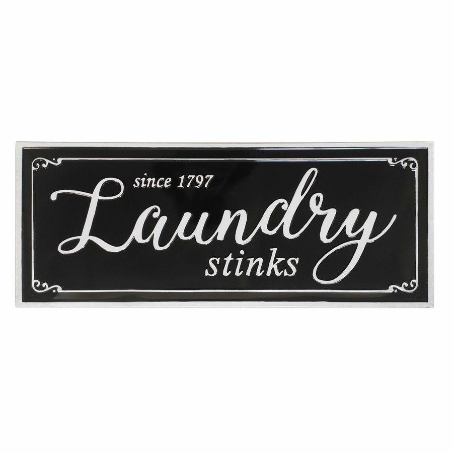 Wall Art * | 36X14 Metal Laundry Sticks Word Sign Glamor Model