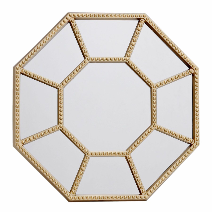 Mirrors * | 10In. Gold Octagon Mirror 3-Piece Set Latest Fashion