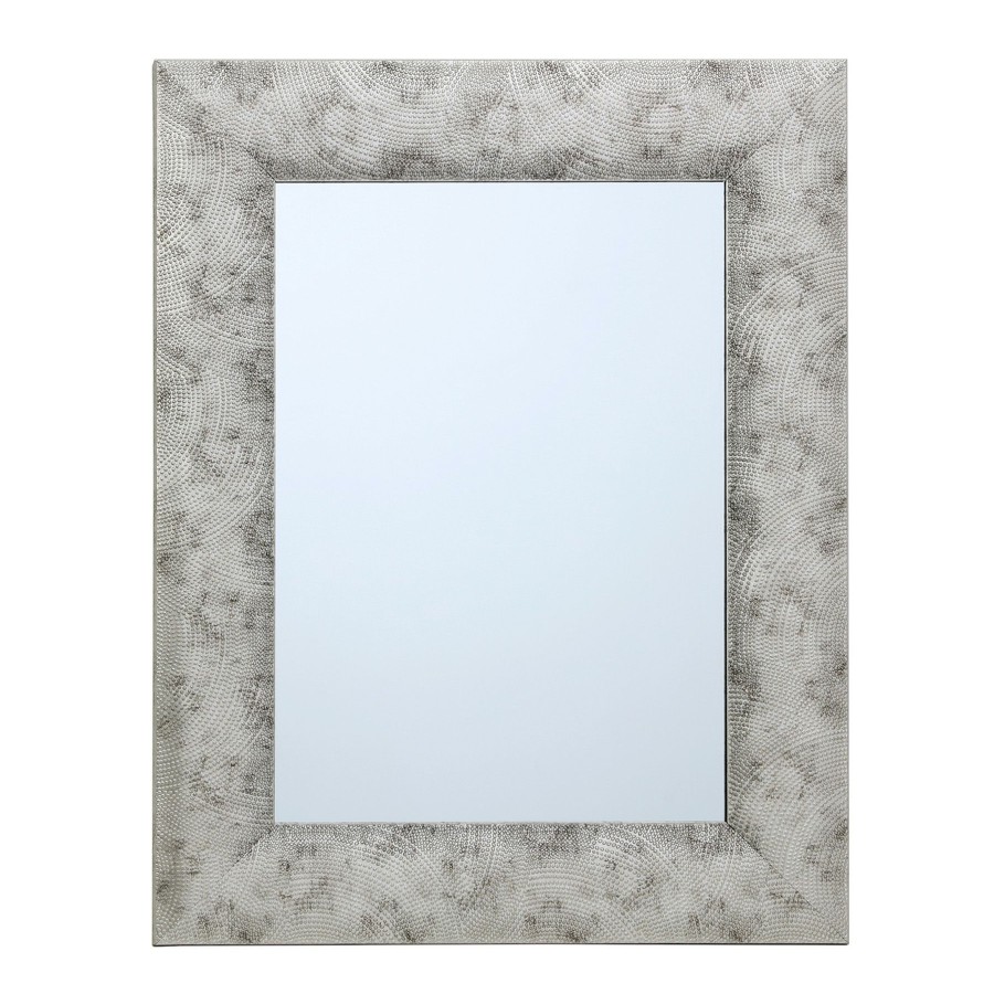 Mirrors * | 22X28 Silver Raised Dots Mirror Offering Discounts