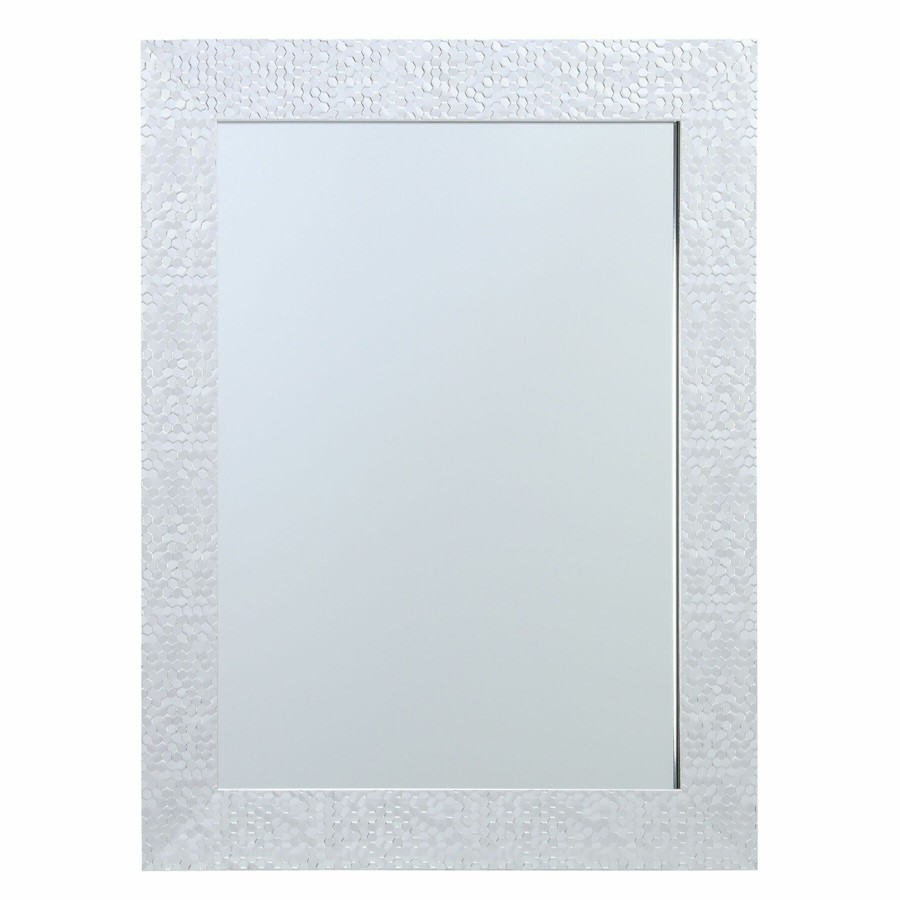 Mirrors * | 22X28 Silver Hexagon Framed Mirror Latest Fashion