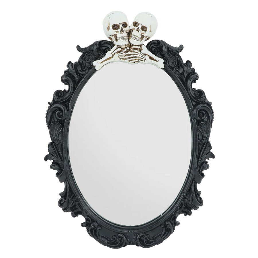 Wall Art * | 22In Resin Skeleton Mirror Bargain Sale