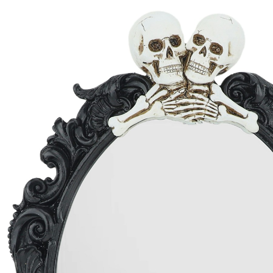 Wall Art * | 22In Resin Skeleton Mirror Bargain Sale