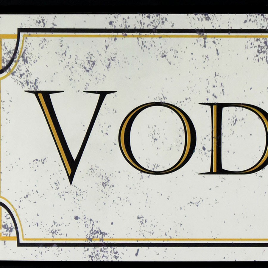 Wall Art * | 10X20 Vodka Printed On Mirror Wall Sign Online Discount