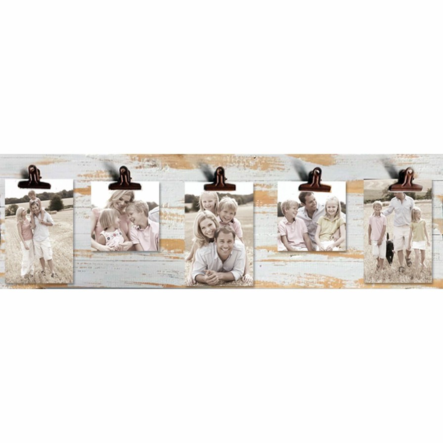 Frames * | 24X8 Distressed Panel Photo Collage Latest Fashion