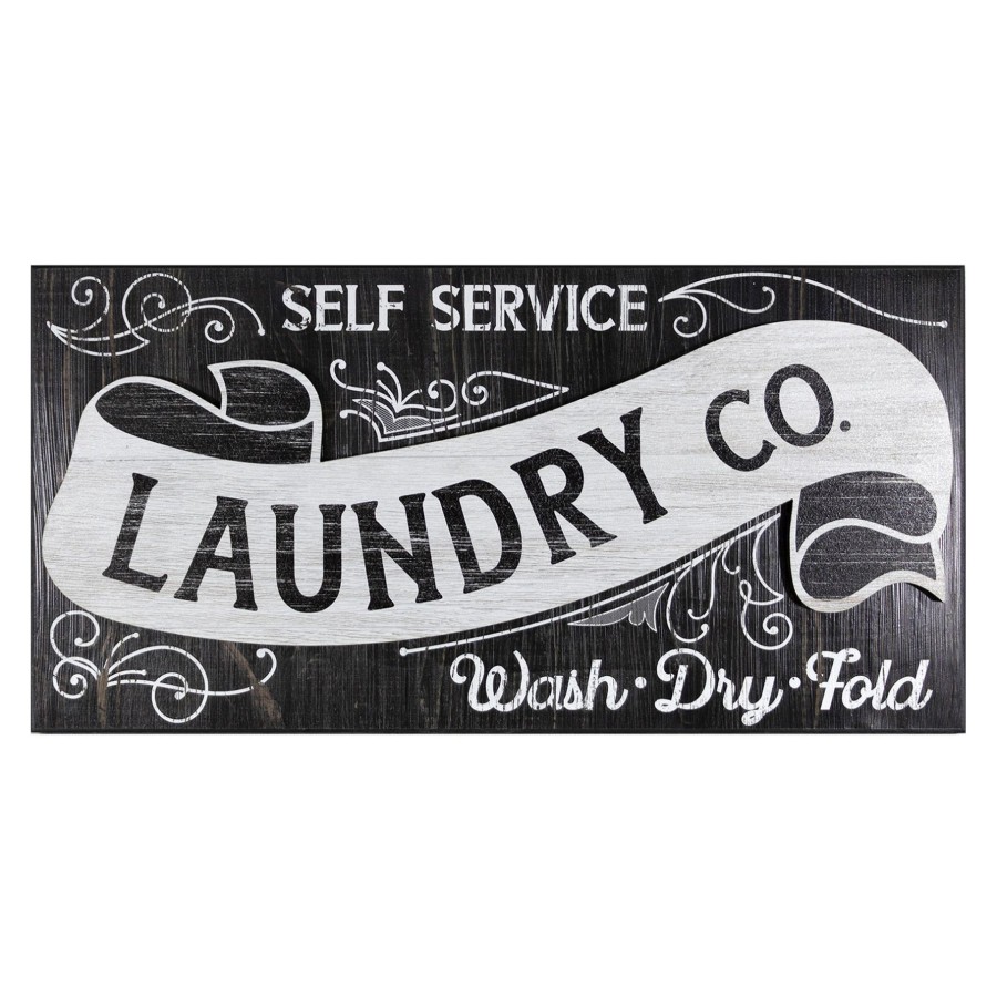 Wall Art * | 12X24 Laundry Sign Hot Sale