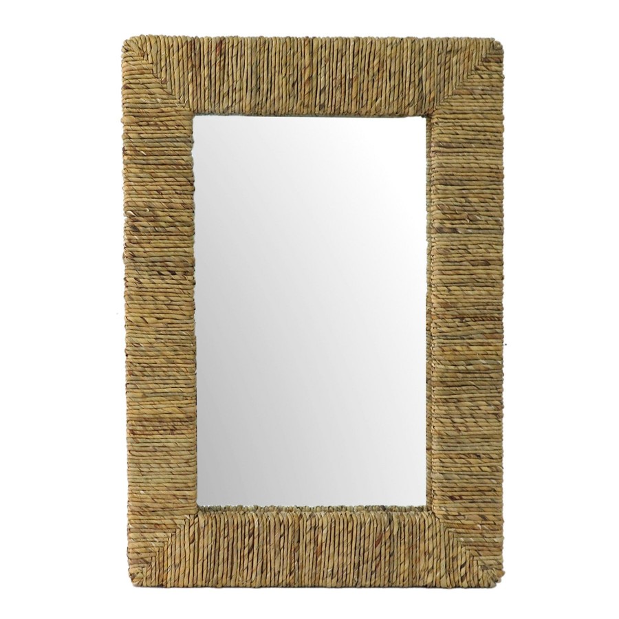 Mirrors * | Ty Pennington Straw Framed Wall Mirror, 24 32 Excellent