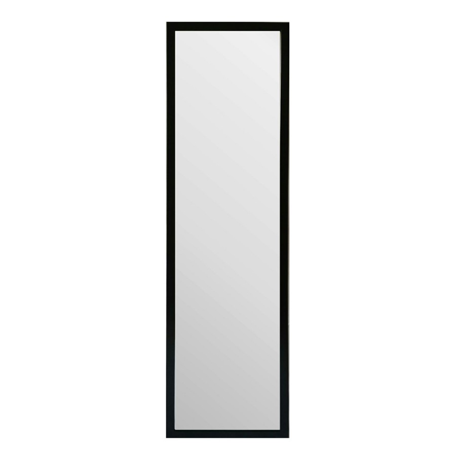 Mirrors * | 14X53 Over The Door Mirror With Hardware, Black Clearance