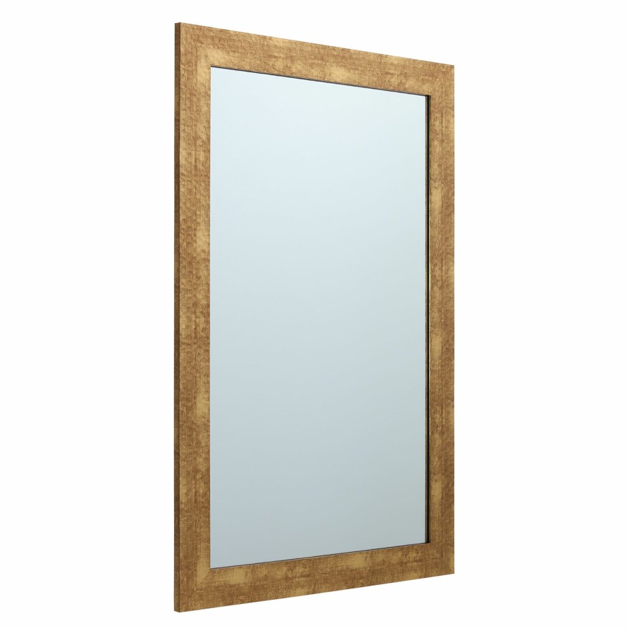 Mirrors * | 24X36 Hammered Gold Mirror Sale