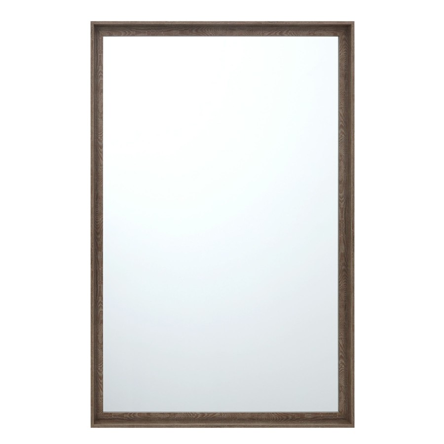 Mirrors * | 24X36 Warm Walnut Mirror Offering Discounts