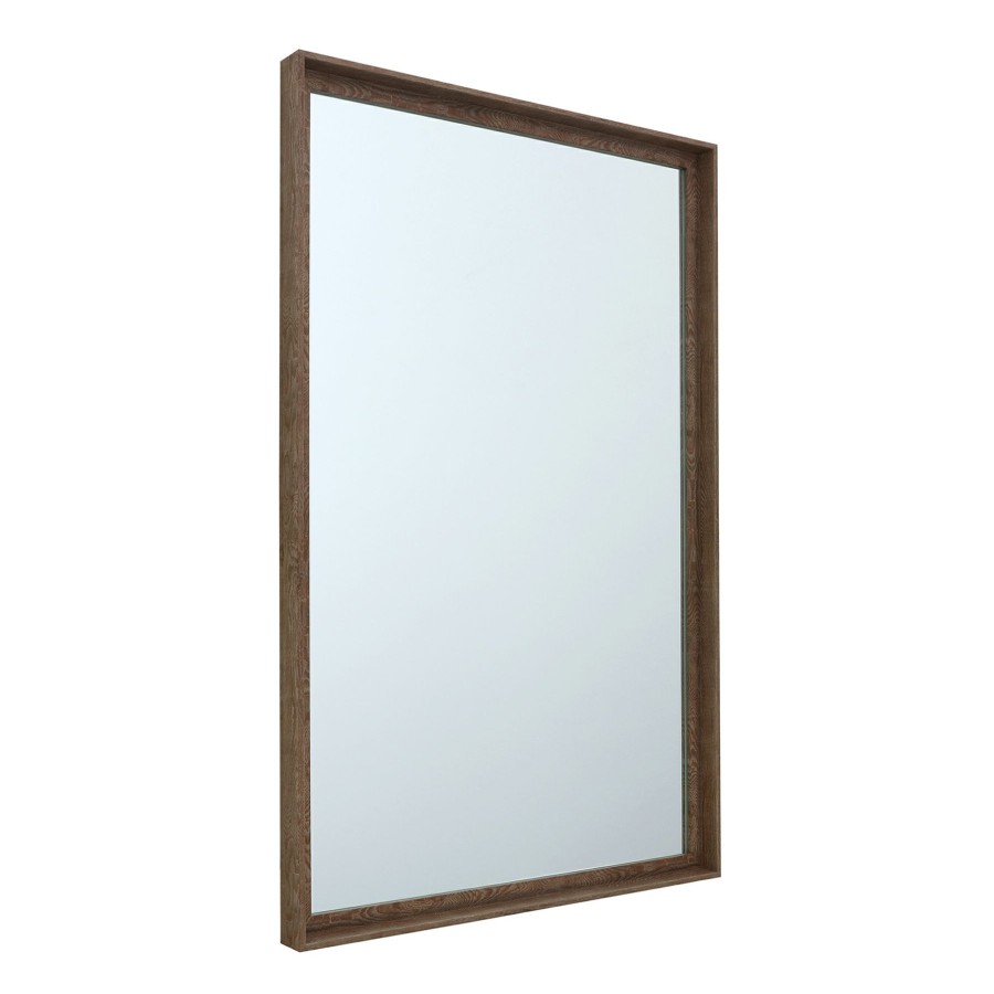 Mirrors * | 24X36 Warm Walnut Mirror Offering Discounts