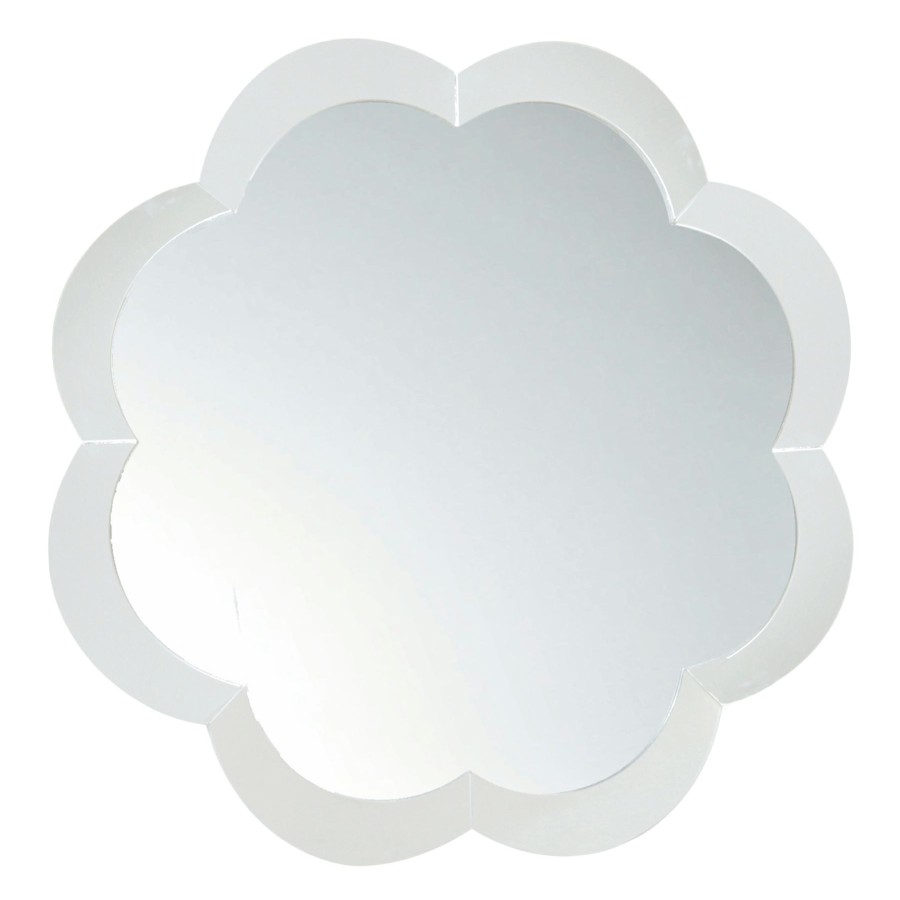 Mirrors * | Grace Mitchell Scalloped Edge Glass Wall Mirror, 32 Bargain Sale