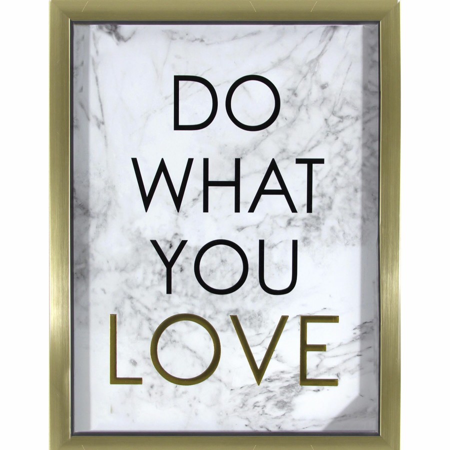 Wall Art * | 12X16 Do What You Love Foiled Art With Two Tone Frame Under Glass Fascinating Model