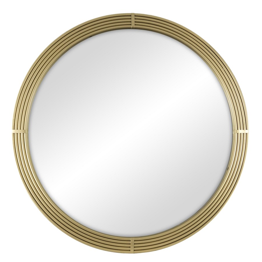 Mirrors * | Tracey Boyd 34D Gold Ribbed Mirror Shoping Model