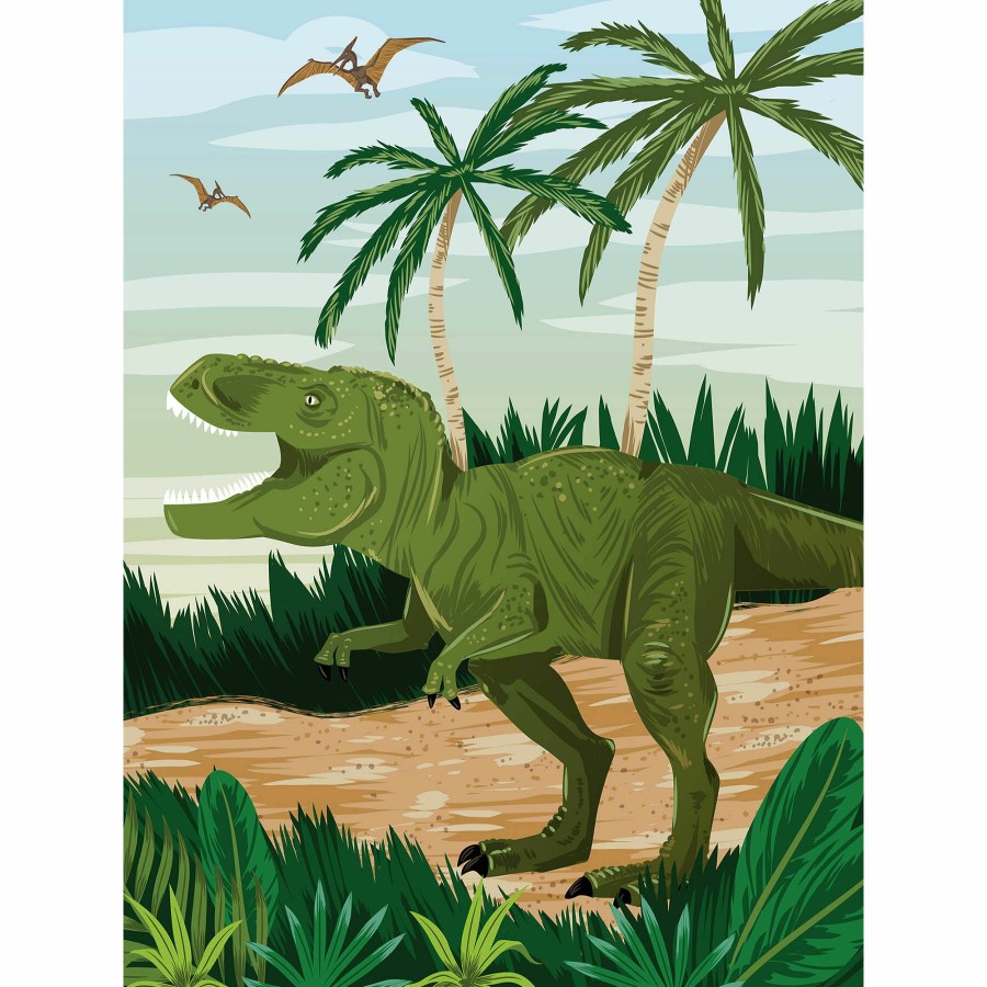 Wall Art * | T-Rex Dinosaur Roar Canvas Wall Art, 12 16 Bargain Sale