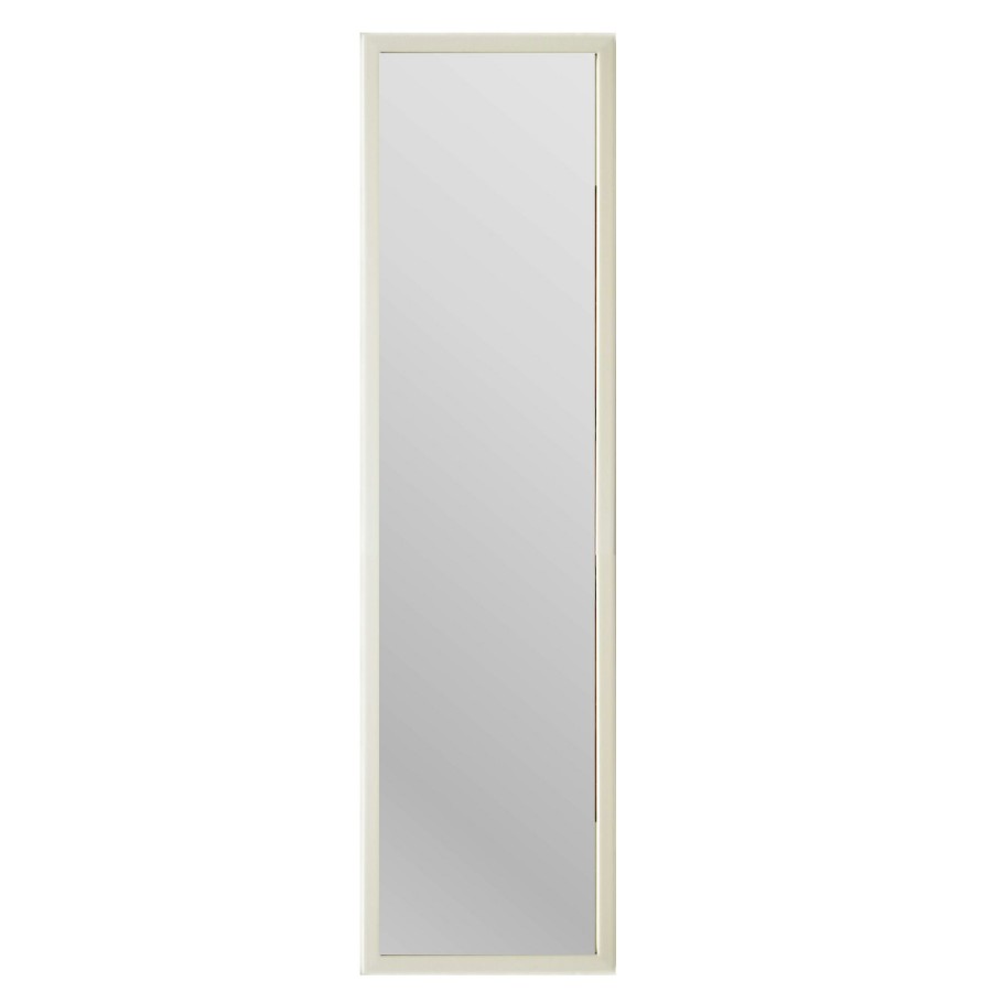 Mirrors * | 14X53 Over The Door Mirror With Hardware, White Excellent