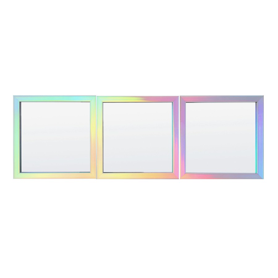 Mirrors * | 3-Piece Rainbow Framed Wall Mirror, 10 Glamor Model