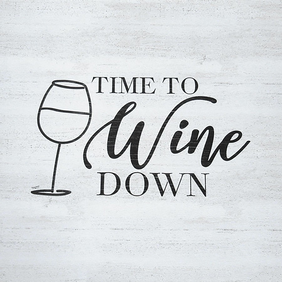 Wall Art * | Time To Wine Down Canvas Wall Art, 12 Discounts