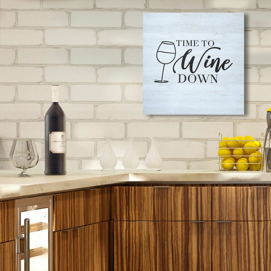 Wall Art * | Time To Wine Down Canvas Wall Art, 12 Discounts