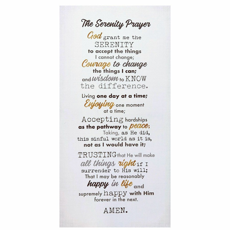 Wall Art * | The Serenity Prayer Canvas Wall Art, 12 24 Best Quality