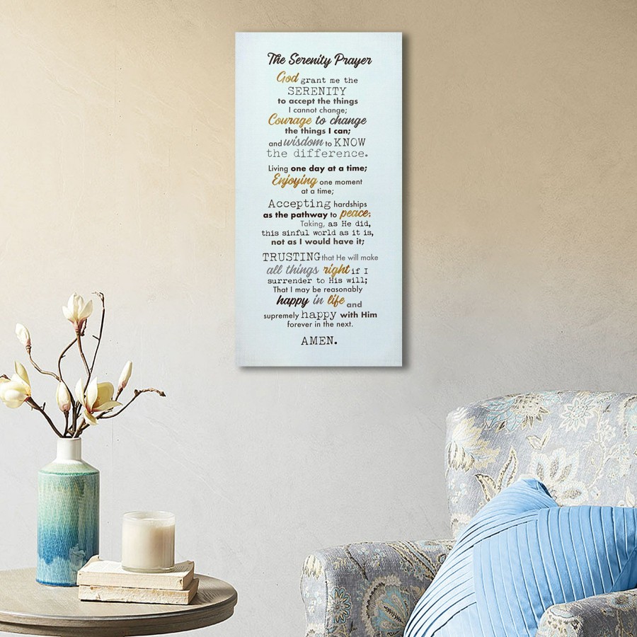 Wall Art * | The Serenity Prayer Canvas Wall Art, 12 24 Best Quality