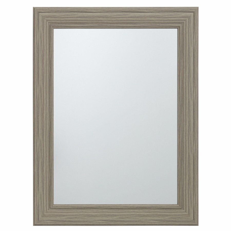 Mirrors * | 22X28 Rectangle Tan Framed Mirror Sale Merchandise