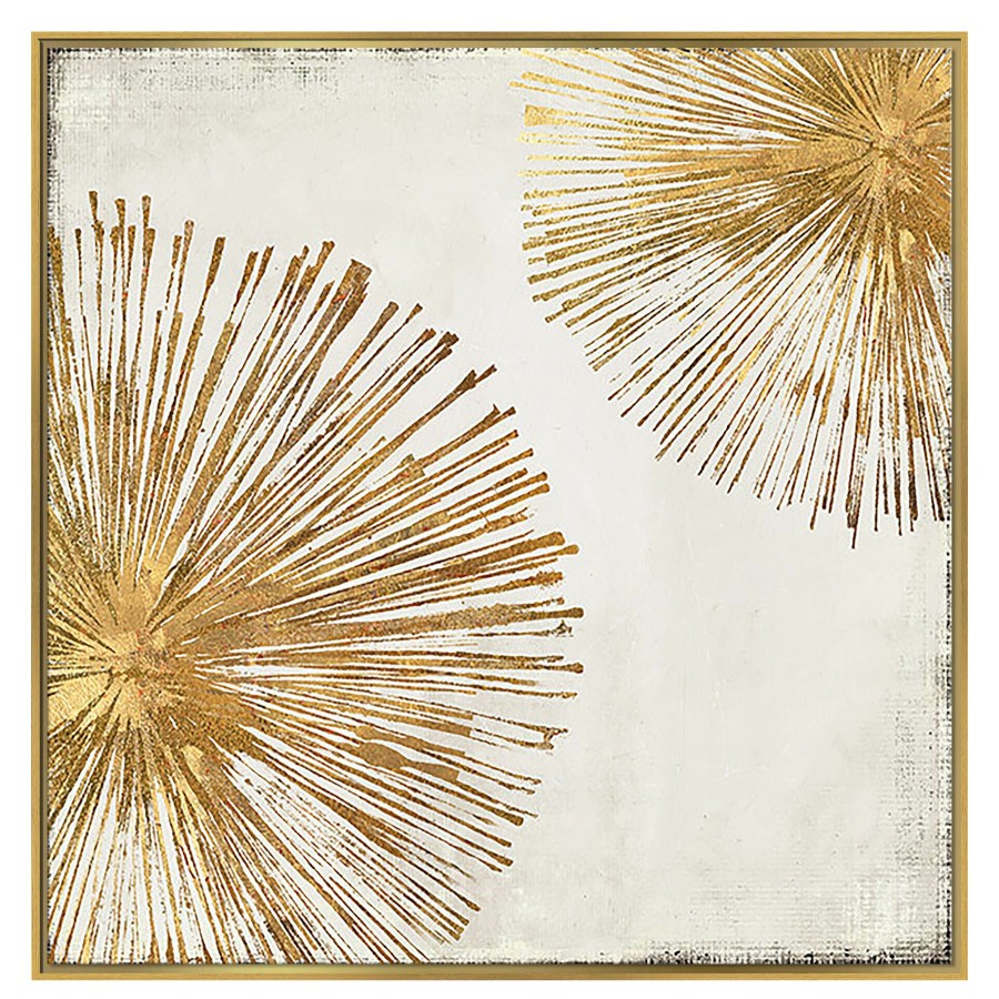 Wall Art * | Golden Stars Framed Canvas Wall Art, 28 Discounts Online