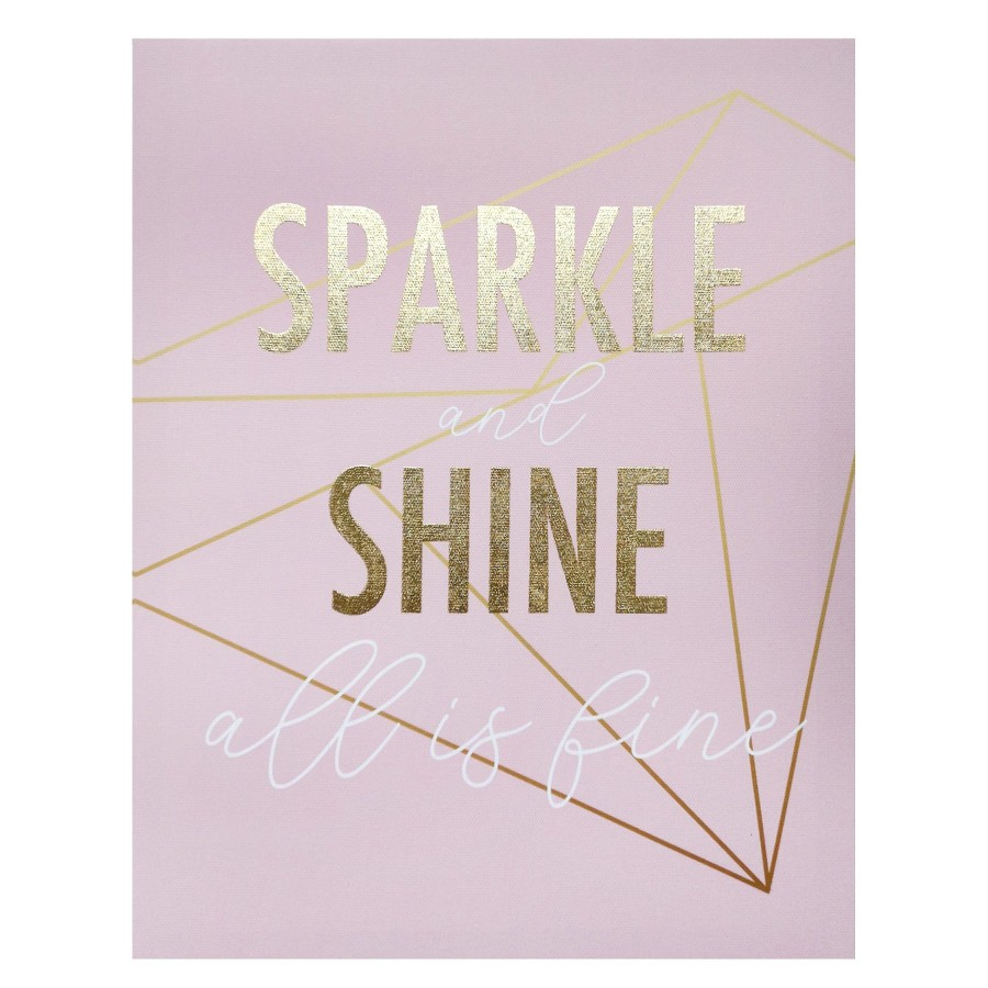 Wall Art * | Sparkle & Shine All Is Fine Canvas Wall Art, 11 14 At The Best Price