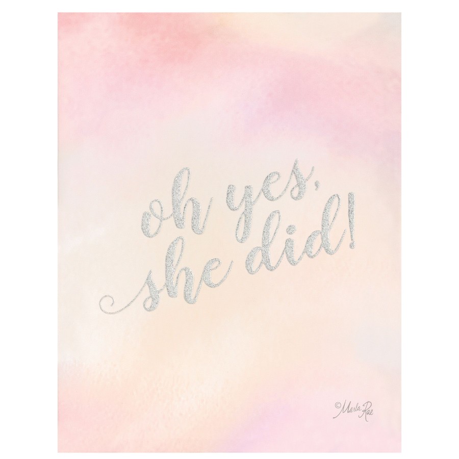 Wall Art * | Oh Yes, She Did Canvas Wall Art, 11 14 On Sale