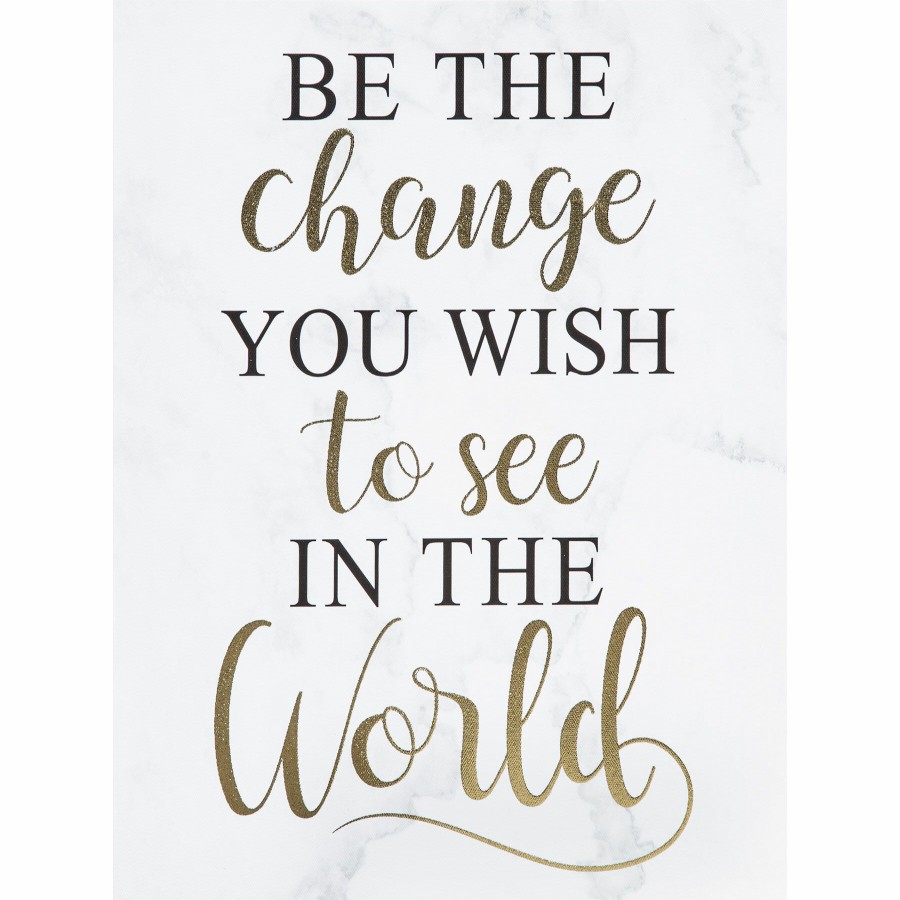 Wall Art * | Be The Change Canvas Wall Art, 12 16 Bargain Sale