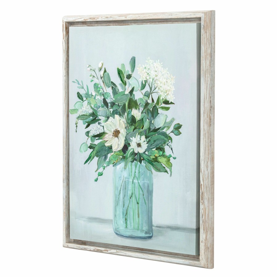 Wall Art * | Floral Pottery Framed Canvas Wall Art, 18 34 Online Store